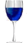 picture of blue wine in a glass