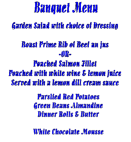Banquet Menu